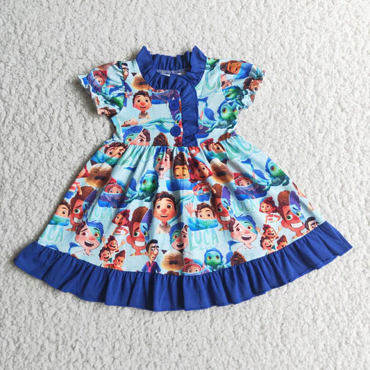 5.22 E4-2 7LUCA Girls Blue Dress