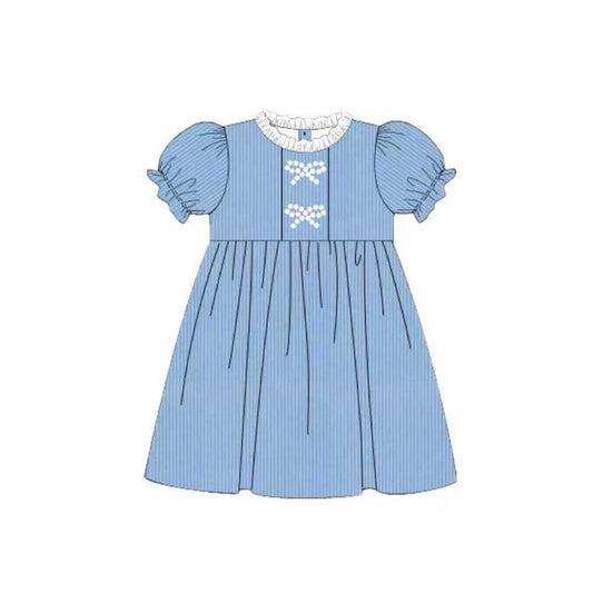 11.15 MOQ:5pcs GSD3102 pre-order toddler clothes blue girl summer dress