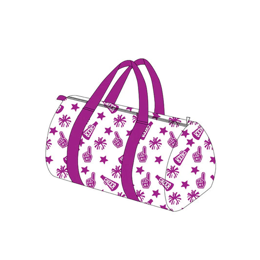 8.19 BA0367 Adult Team Purple Cheer Fireworks Zipper Gym Bags Preorder
