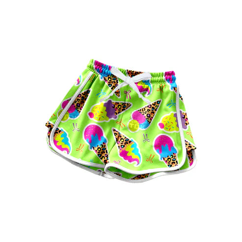 4.24 SS0607 Baby Girls Colorful Leopard Ice Cream Shorts Bottoms Preorder