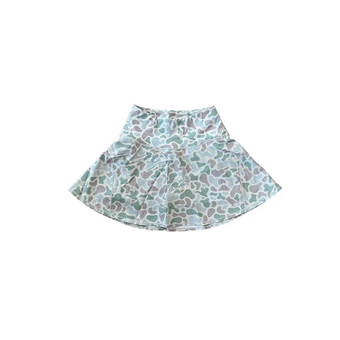 7.29  GLK0128 Baby Girls Western Green Camo Yoga Skorts Bottom Preorder