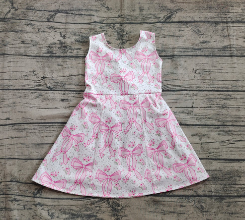 4.22 GSD2199 Baby Girls Pink Bows Yoga Skort Knee Length Dresses Preorder