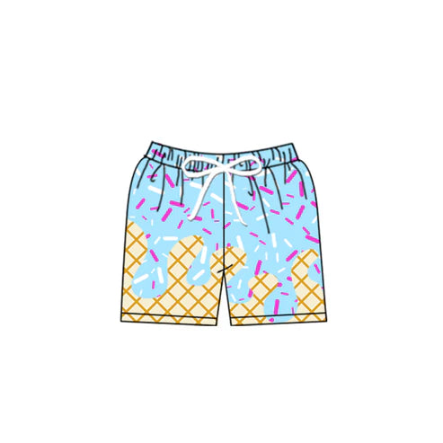 8.7 S0580 Baby Boys Blue Drip Team Swimming Trunks Preorder