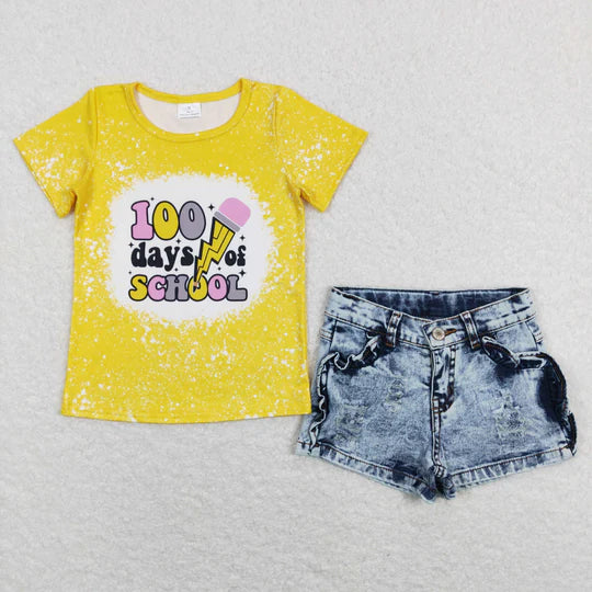 3.10 GSSO0524 baby girl clothes girl 100days back to school summer outfit