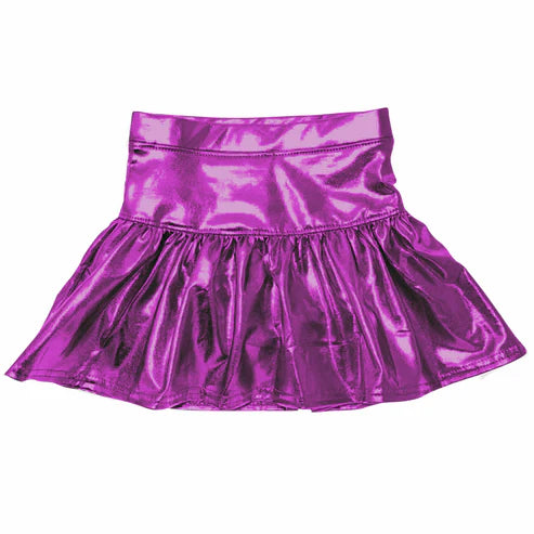 GLK0039 Baby Girls Purple Leather Skort Skirts Preorder