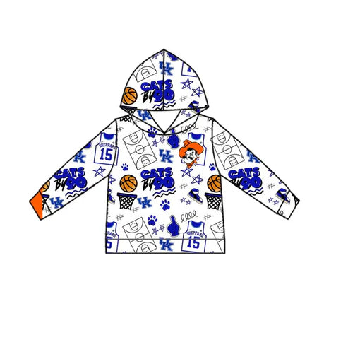 10.29 Custom Moq 8 Baby Boys Blue UK Team Hooded Pullovers Tops