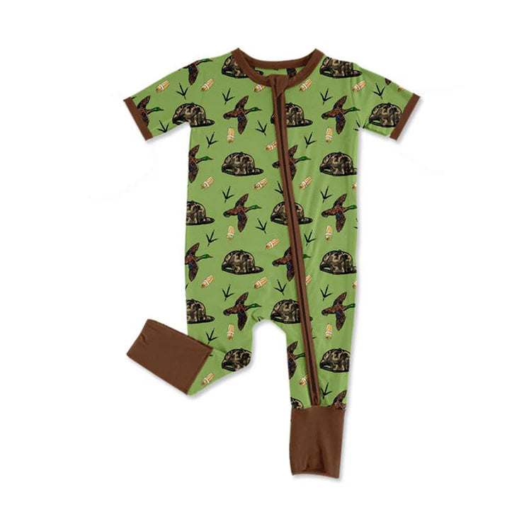 11.8 MOQ:5pcs SR3499 pre-order baby boy clothes hunting toddler boy summer romper