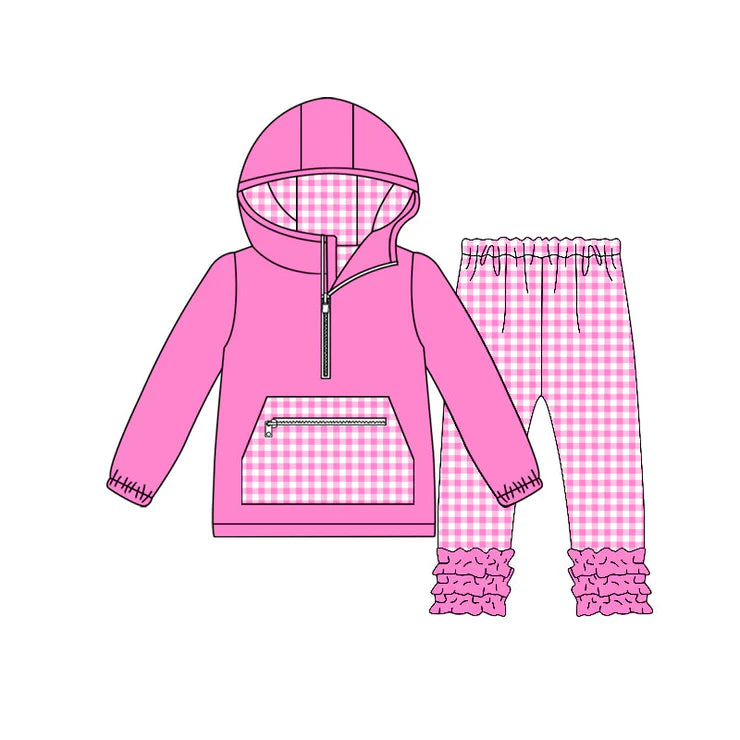 11.29 MOQ：5pcs GLP3209 pre-order baby girl clothes pink toddler girl yoga skirt outfit