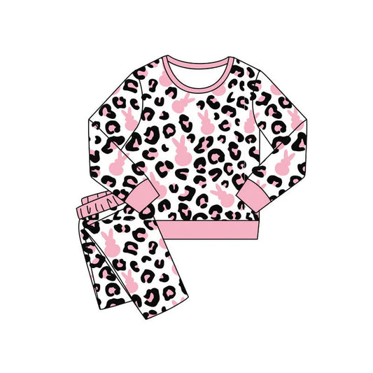 11.14 MOQ：5pcs GLP3142 pre-order toddler girl clothes rabbit print girl easter set