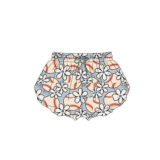 4.18  SS0581 Baby Girls Football Flowers Summer Shorts Bottoms Preorder