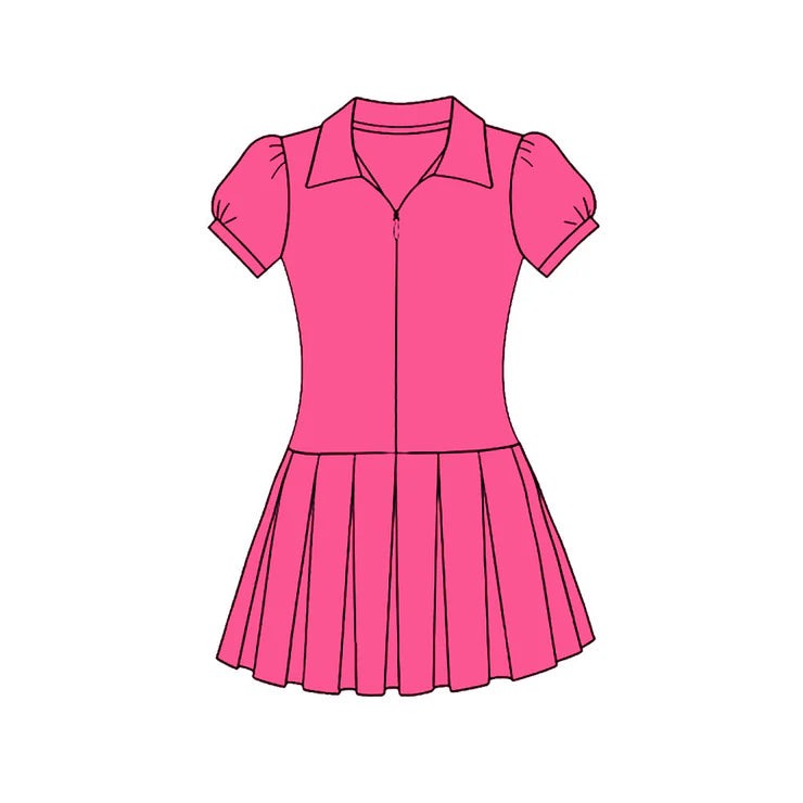 11.25 MOQ：5pcs GSD3211 pre-order toddler clothes pink girl yoga summer dress