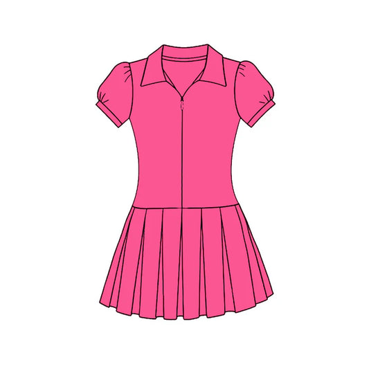 11.25 MOQ：5pcs GSD3211 pre-order toddler clothes pink girl yoga summer dress