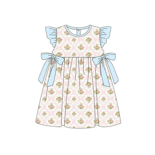 11.29 MOQ:5pcs GSD3250 pre-order toddler girl clothes floral girl summer dress