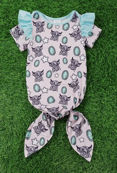 11.13 MOQ:5pcs NB0053 pre-order baby clothes turquoise baby girl winter gown