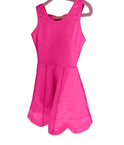 4.10 GSD2352 Baby Girls Hot Pink Sleeveless Yoga Active Knee Length Dresses Preorder