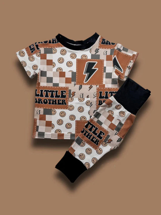 5.28 BSPO0492 Baby Boys Little Brother Top Pants Pajamas Clothes Sets Preorder