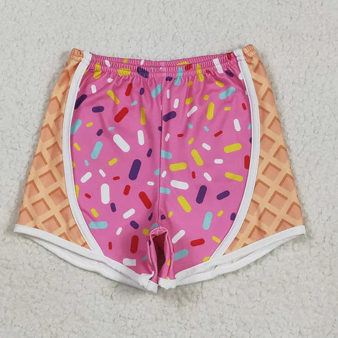 5.21 Sibling Baby Girls Ice-cream Drip Yoga Shorts Bottoms