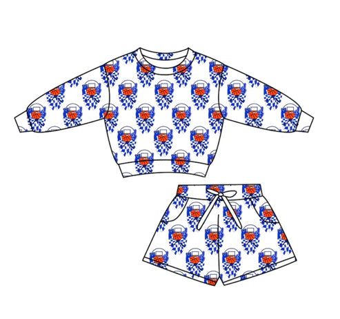 10.29 Custom Moq 8 Baby Girls Football Long Sleeve Top Shorts Team Pocket Clothes Set