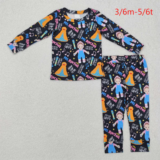 3.18 GLP2271 Baby Girls Teacher Monster Shirt Pants Pajamas Clothes Set