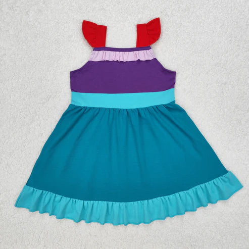 3.15 GSD1875 Baby Girls Princess Mermaid Knee Length Dress
