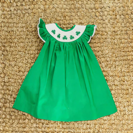 11.26 MOQ:5pcs GSD3222 pre-order toddler girl clothes lucky girl St. Patrick summer dress