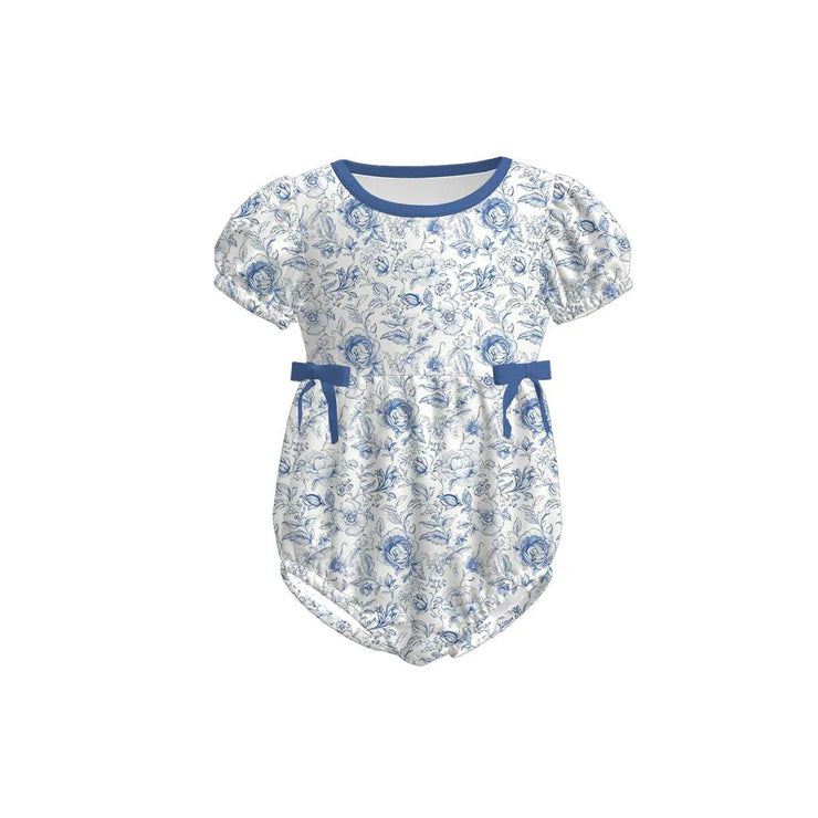 12.4 MOQ:5pcs SR3690 pre-order baby girl clothes floral print girl summer bubble