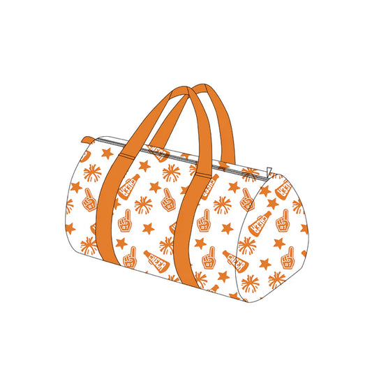 8.19 BA0368 Adult Team Orange Cheer Fireworks Zipper Gym Bags Preorder