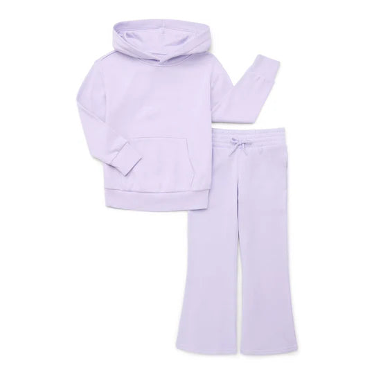 12.25 MOQ：5pcs GLP3252 pre-order toddler girl clothes purple print girl winter set