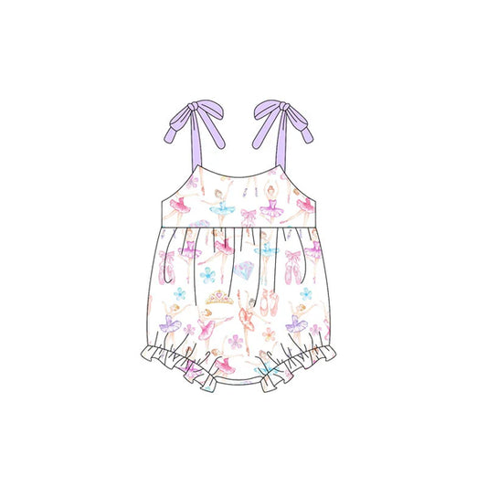L-3.5 SR2741 Baby Infant Girls Dance Girl Straps Rompers preorder