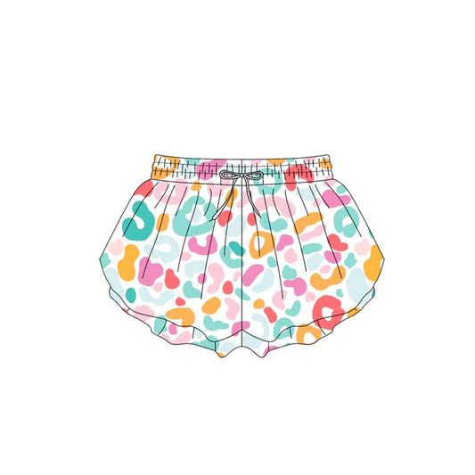 4.18 SS0592 Baby Girls Pink Blue Leopard Summer Shorts Bottoms Preorder