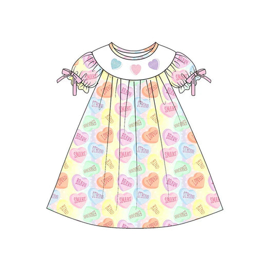 11.13 MOQ：5pcs GSD3081 pre-order toddler clothes heart girl valentine summer dress