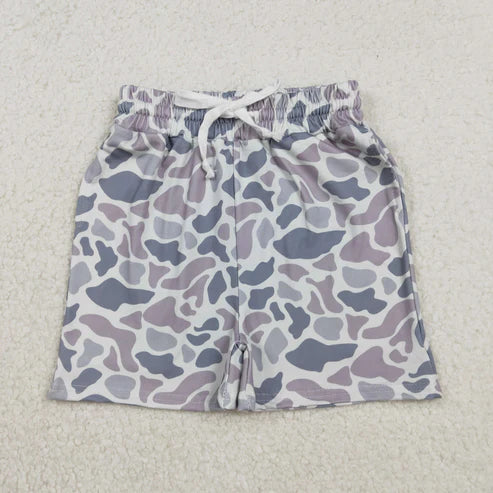 12.3 SS0730 Baby Boys Grey Blue Camo Shorts Bottom