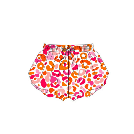 4.18   SS0590 Baby Girls Pink Orange Leopard Summer Shorts Bottoms Preorder
