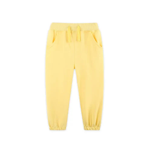 9.30 P0879 Baby Girls Yellow Pockets Leggings Pants With Belt Preorder