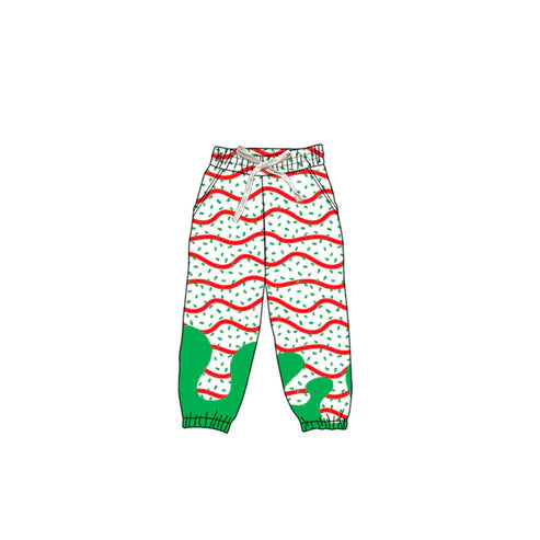 8.6  P0826 Baby Girls Drip Christmas Trees Yoga Pant Preorder