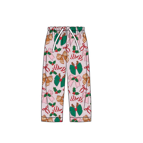 6.27 P0786 Adult Women Colorful Bows Holly Flame Pants Preorder