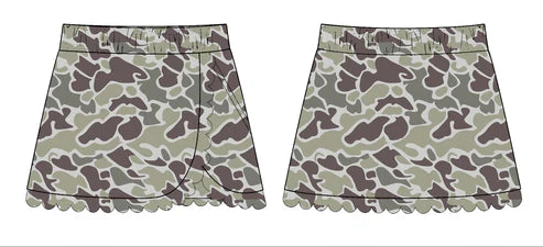 11.3 GLK0171 Baby Girls Grey Camo Southern Yoga Skirts Bottom Preorder