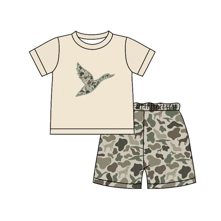 11.7 MOQ：5pcs BSSO1646 pre-order baby boy clothes mallard toddler boy summer outfit