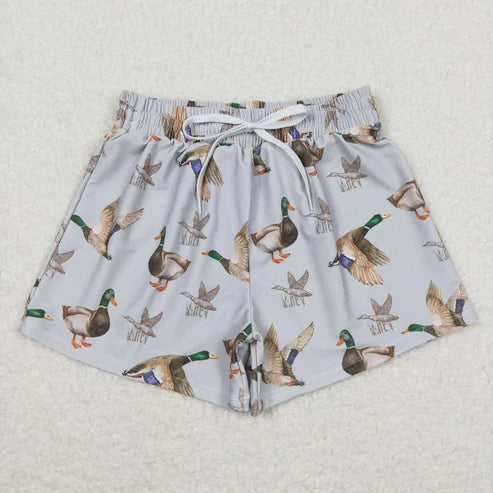 S0268 Duck gray brown swim trunks