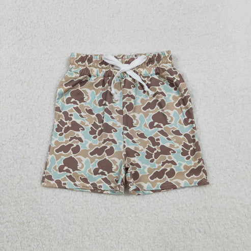 11.27 SS0697 Baby Boys Southern Green Camo Pockets Shorts Bottom