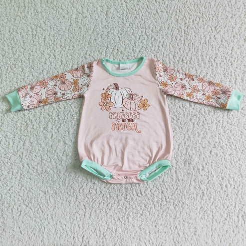 6.17 LR0092 Baby Princess Pumpkin Long Sleeve Romper