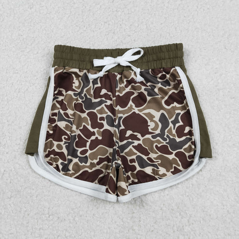 12.19 SS0745 Baby Girls Khaki Camo Southern Shorts Bottom