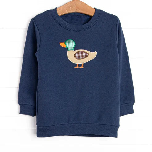 7.30 BT1297 Baby Boys Navy Long Sleeves Ducks Tee Shirts Preorder