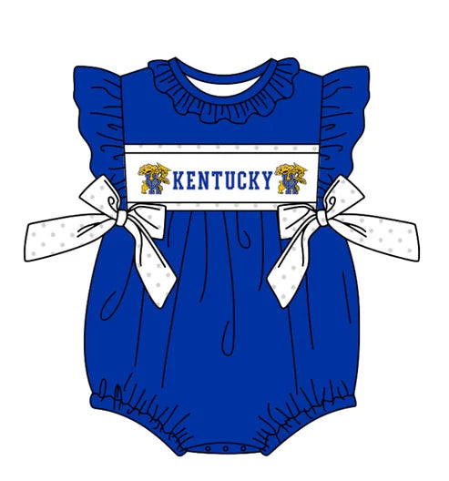 5.6 Baby Infant Girls Kentucky Tiger Team Purple Sleepers Rompers Preorder(moq 3)