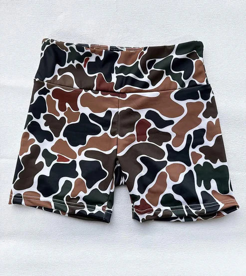 4.11 SS0534 Baby Girls Brown Camo Biking Shorts Bottoms Preorder