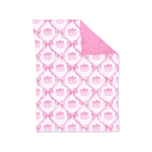 5.19 BL0207 Baby Kids Pink Bows Pumpkins Plaid Blankets Preorder