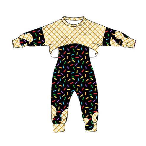 8.11 Custom Moq 5 Baby Girls Long Sleeves Drip Shirt Top Jumpsuit 2 Piece Team Clothes Sets