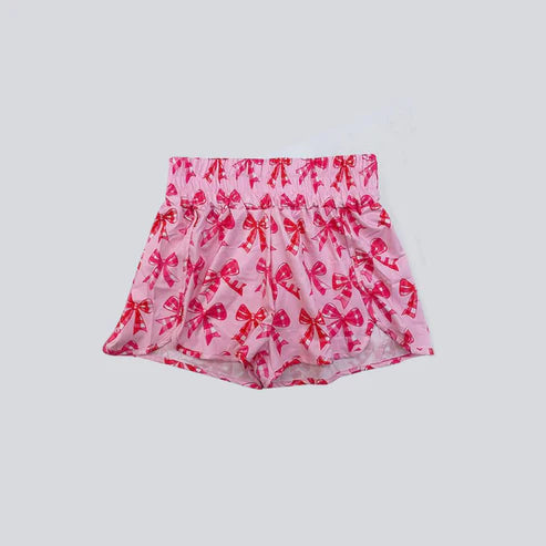 4.15 SS0567 Baby Girls Pink Bows Yoga Shorts Bottoms Preorder