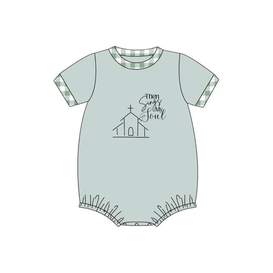 12.10 MOQ:5pcs SR3770 pre-order baby boy clothes church print toddler boy easter summer bubble