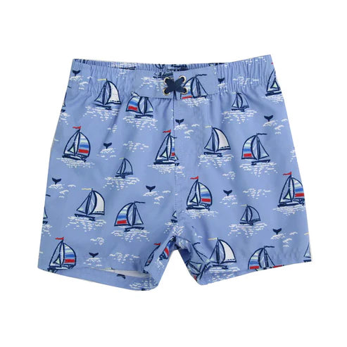 4.4 S0546 Baby Boys Boats Whales Swimming Trunks Summer Shorts Preorder
